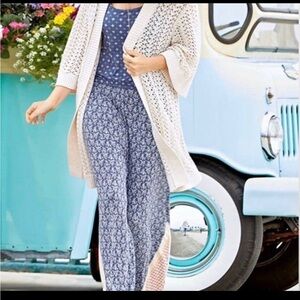 Matilda Jane Open Road Jumpsuit Jersey Knit Wide Leg-Size L